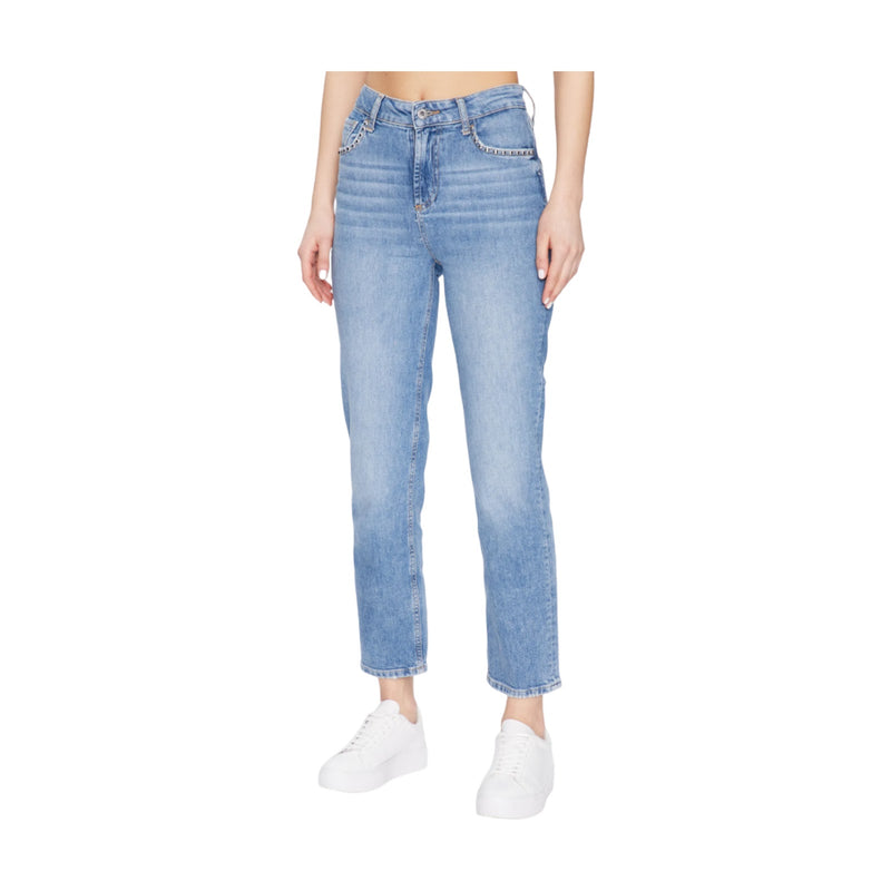 Jeans Donna Liu Jo - Ecs Pant. Straight Fit H.w. - Blu