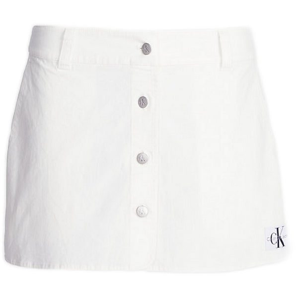 Gonne casual Donna Calvin Klein - Badge Micro Skirt - Bianco