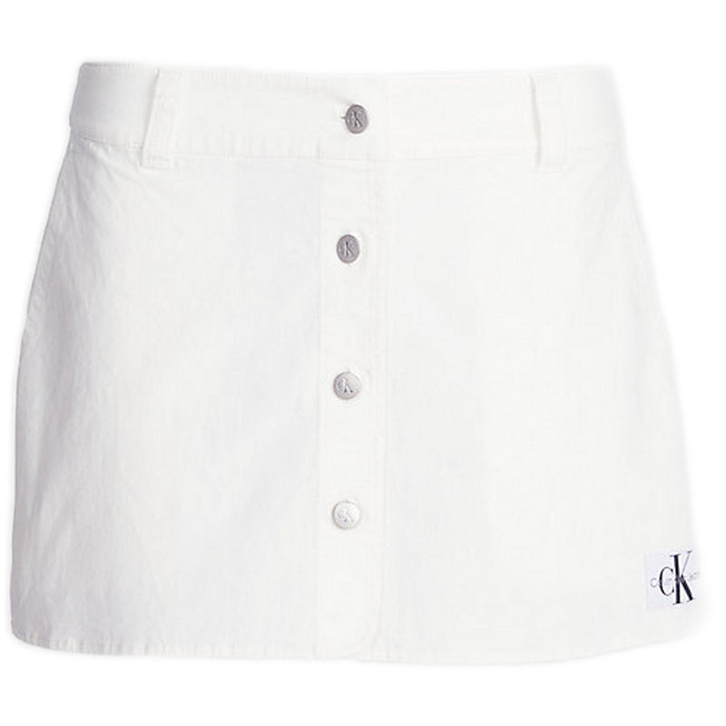 Gonne casual Donna Calvin Klein - Badge Micro Skirt - Bianco