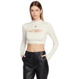 Maglie Donna Calvin Klein - Cut Out Neckline Sweater - Avorio