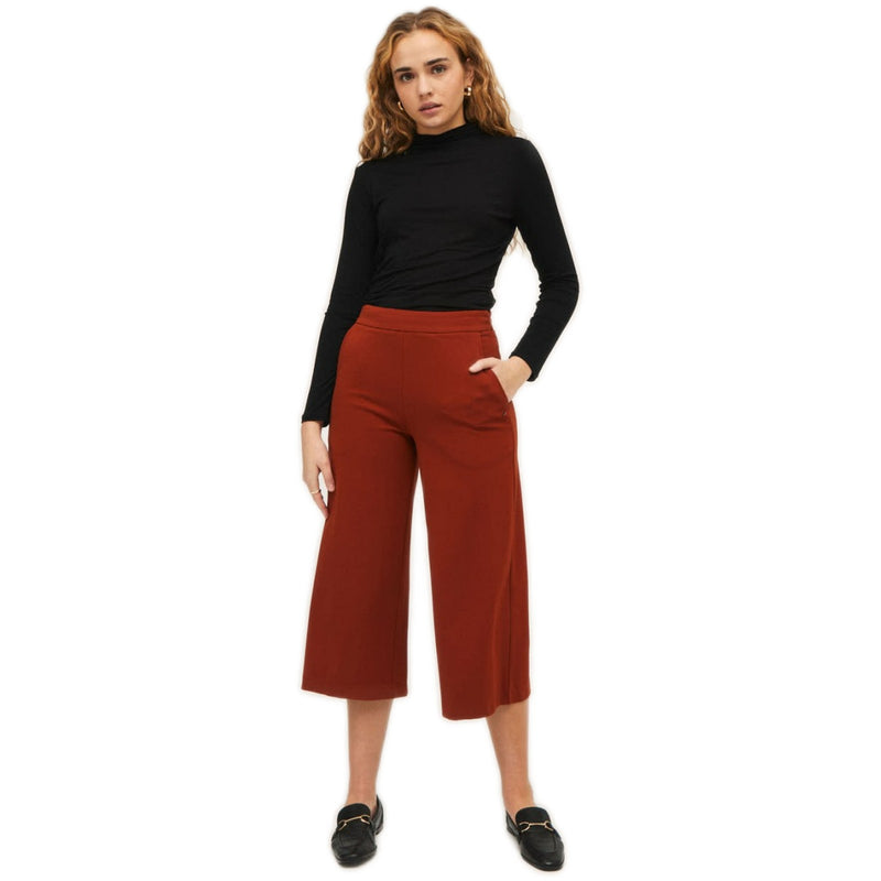 Pantaloni Donna Surkana - Pantaloni Larghi Crop - Marrone