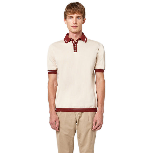 Polo Uomo Alpha Studio - Polo M/M Bottoni Color's Detail - Avorio