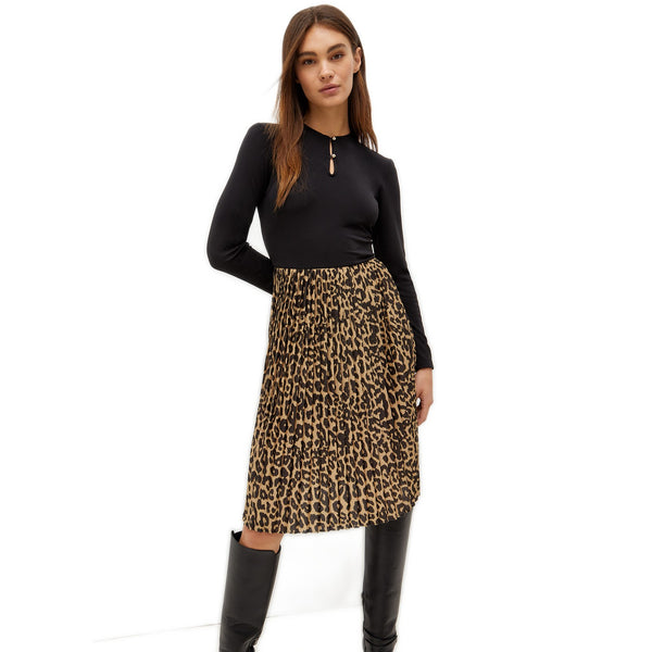 Vestiti casual Donna Liu Jo - Abito Plisse Jersey - Nero