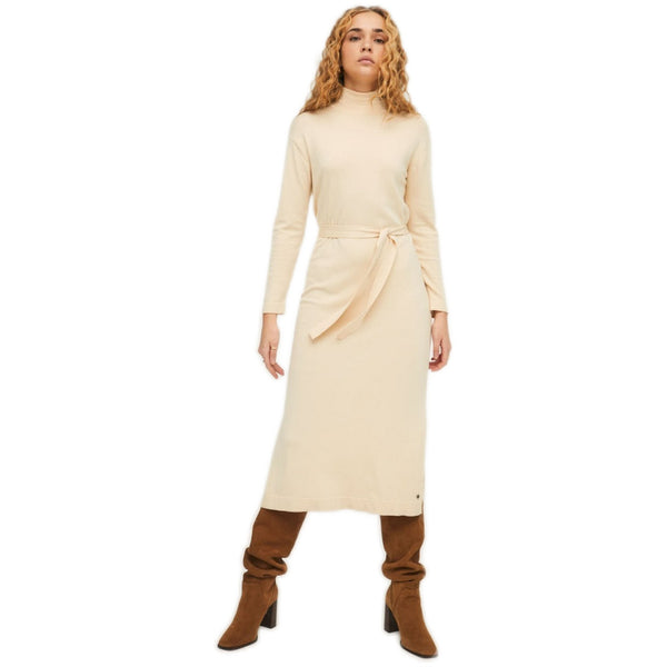 Vestiti casual Donna Surkana - Vestito Lungo In Maglia Collo Alto E Cinta - Beige