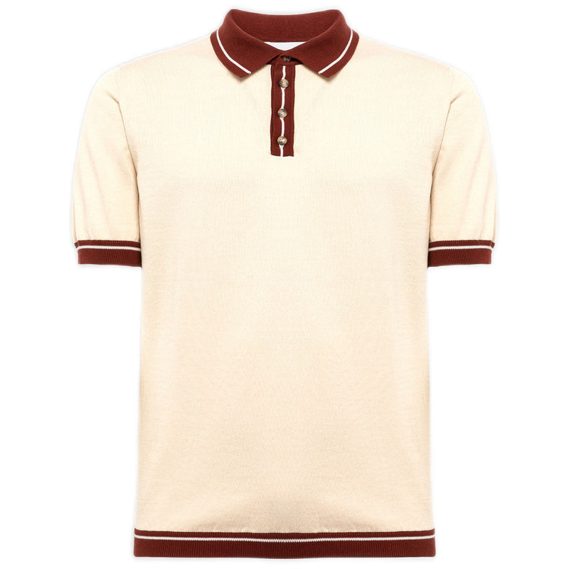 Polo Uomo Alpha Studio - Polo M/M Bottoni Color's Detail - Avorio