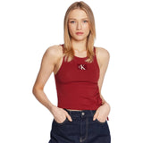 Canotte e top Donna Calvin Klein - Side Gathering Tank - Bordeaux