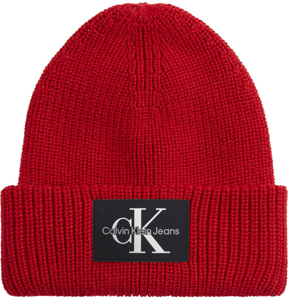 Baschi e berretti Donna Calvin Klein - Monologo Patch Beanie - Rosso