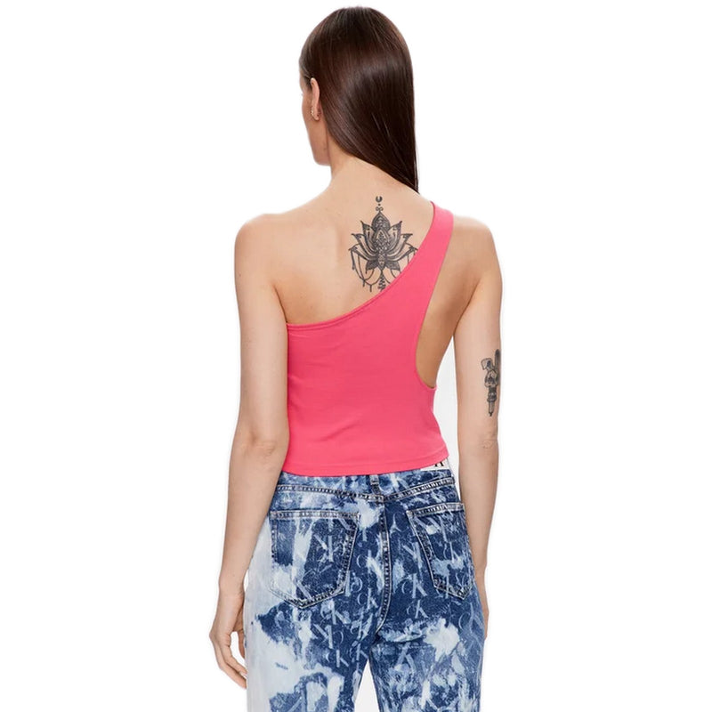 Canotte e top Donna Calvin Klein - Back Asym Cut Out Milano Top - Fucsia