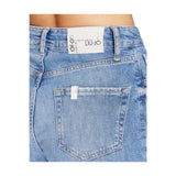 Jeans Donna Liu Jo - Ecs Pant. Straight Fit H.w. - Blu