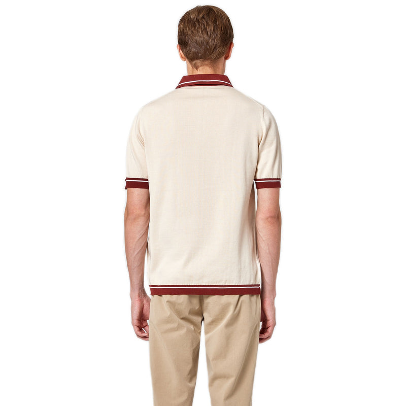 Polo Uomo Alpha Studio - Polo M/M Bottoni Color's Detail - Avorio