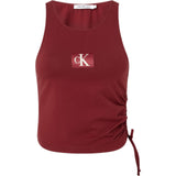 Canotte e top Donna Calvin Klein - Side Gathering Tank - Bordeaux