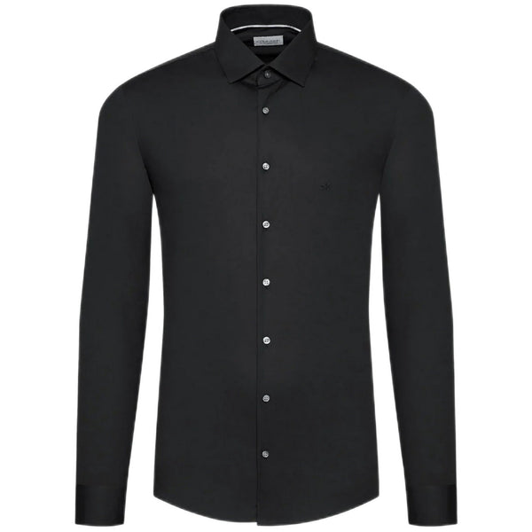 Camicie casual Uomo Calvin Klein - Poplin Stretch Slim Shirt - Nero