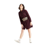Vestiti casual Donna Levi's - Abito Camicia Velluto - Bordeaux