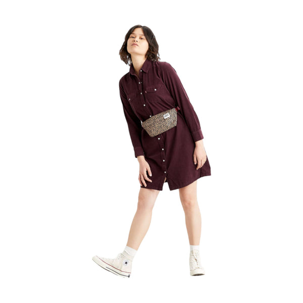 Vestiti casual Donna Levi's - Abito Camicia Velluto - Bordeaux