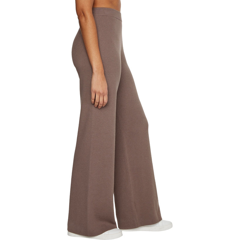 Pantaloni Donna Calvin Klein - Rib Wide Leg Pant - Marrone