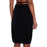 Gonne portafoglio casual Donna Calvin Klein - Tie Detail Midi Skirt - Nero