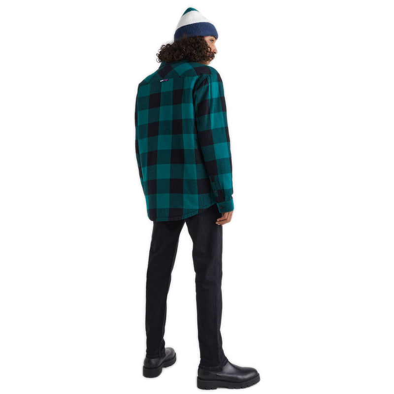 Camicie casual Uomo Tommy Hilfiger - Tjm Sherpa Flannel Overshirt - Verde