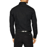 Camicie casual Uomo Calvin Klein - Poplin Stretch Slim Shirt - Nero