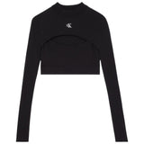 Maglie Donna Calvin Klein - Cut Out Neckline Sweater - Nero