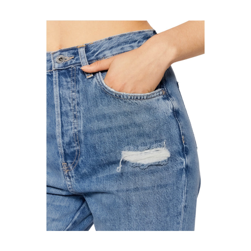 Jeans Donna Liu Jo - Ecs Pant. Mom Crop W - Celeste