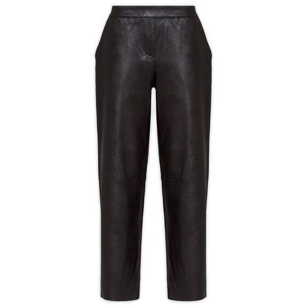 Pantaloni Donna Alpha Studio - Pantaloni Dritti Eco Leather - Marrone