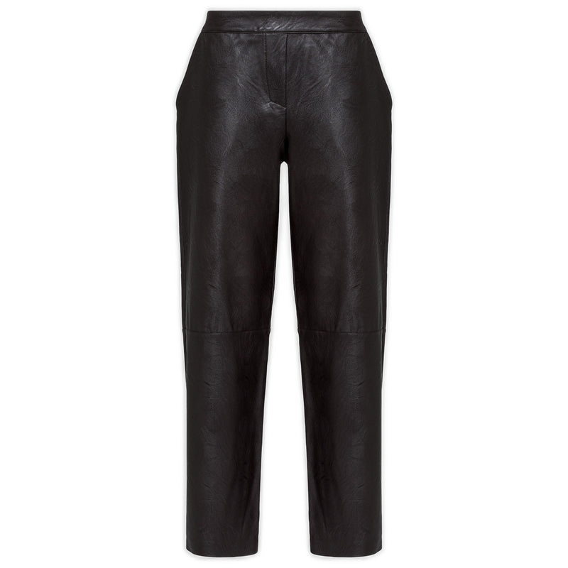 Pantaloni Donna Alpha Studio - Pantaloni Dritti Eco Leather - Marrone