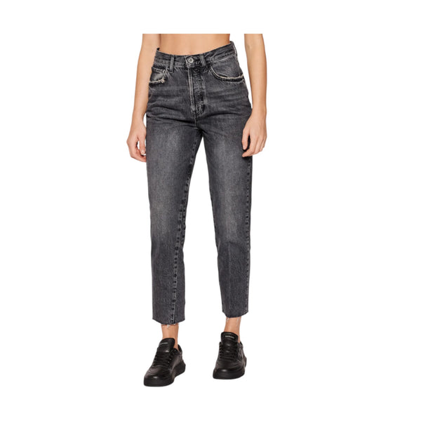Jeans Donna Liu Jo - Ecs Pant. Mom Crop W - Nero