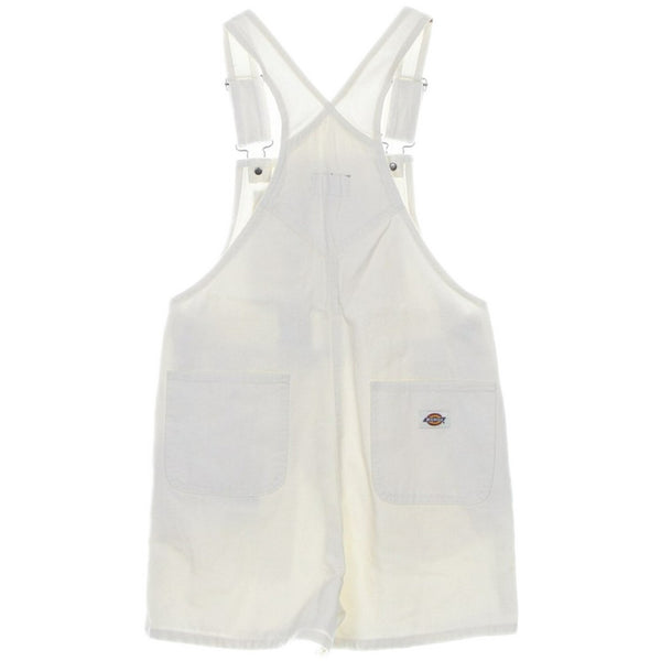 Salopette Donna Dickies - Dickies Duck Canvas Short Bib W Sw Cloud - Bianco