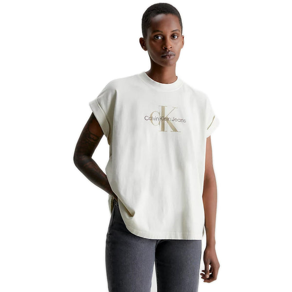 T-shirt Donna Calvin Klein - Mineral Dye Tee - Beige