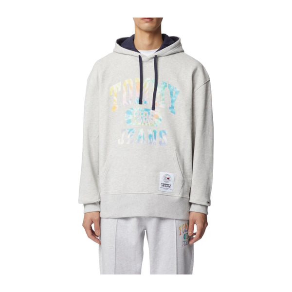 Felpe con cappuccio Uomo Tommy Hilfiger - Tjm College Tie Dye Hoodie Garzata - Grigio