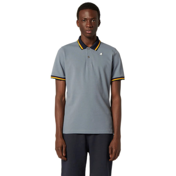 Polo Uomo K-Way - Polo Manica Corta Vince - Grigio