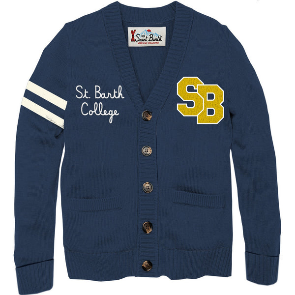 Cardigan Uomo Mc2 Saint Barth - Varsity Cardigan Sweater - Multicolore