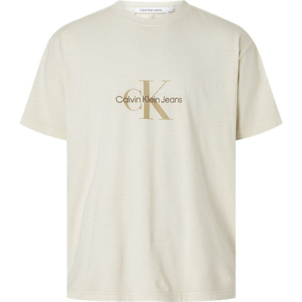 T-shirt Uomo Calvin Klein - Monologo Mineral Dye - Beige