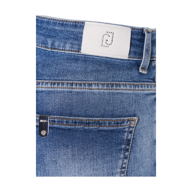 Jeans Donna Liu Jo - Pant Straight Fit H.w. - Blu