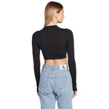 Maglie Donna Calvin Klein - Cut Out Neckline Sweater - Nero