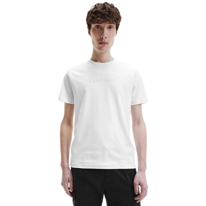 T-shirt Uomo Calvin Klein - Modern Front Logo T-Shirt - Bianco